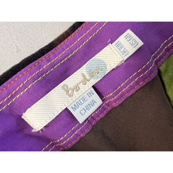 Boden Velvet A-line Pencil Skirt Tulip Print Brown Mod Floral Boho 6 R - Picture 6 of 10